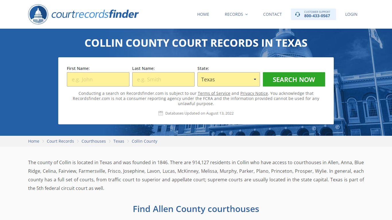 Collin County, TX Court Records - Find Collin Courthouses