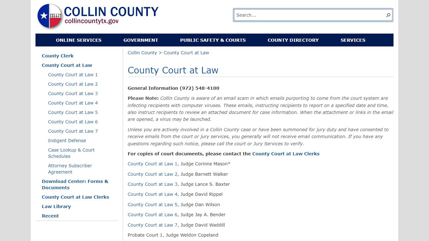County Court at Law - Collin County